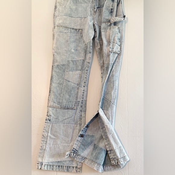 NOVA Mens Jeans Sz 38 Light Blue Wash Verdugo Carpenter Flare, 8 Pockets 1 Loop - Picture 7 of 16
